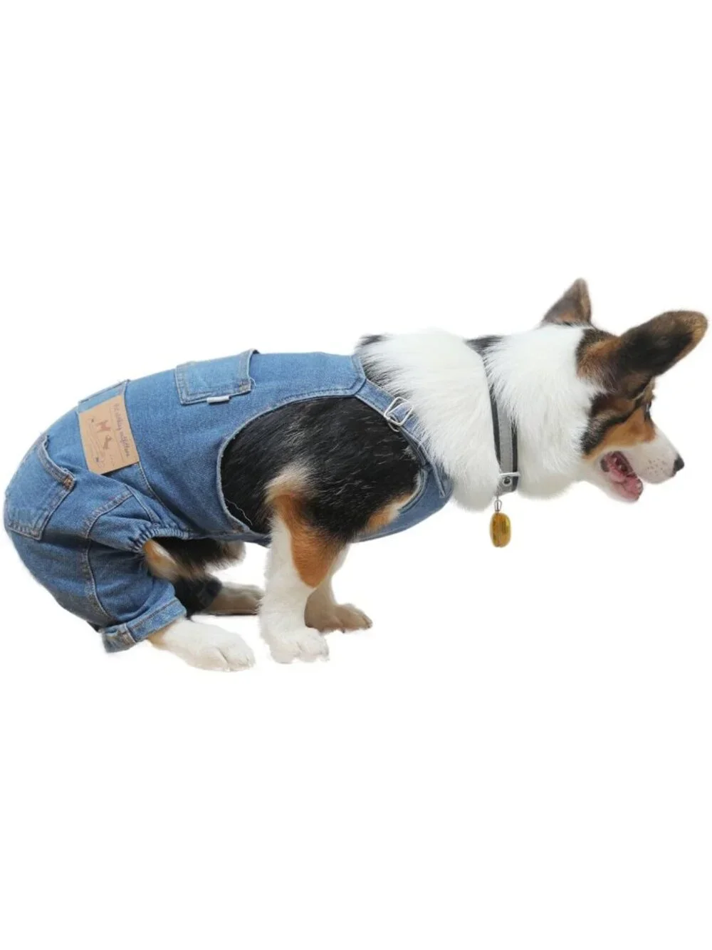 Stylish Denim Dog Jumpsuit Overalls - Cute Puppy Jeans for Small & Medium Pets